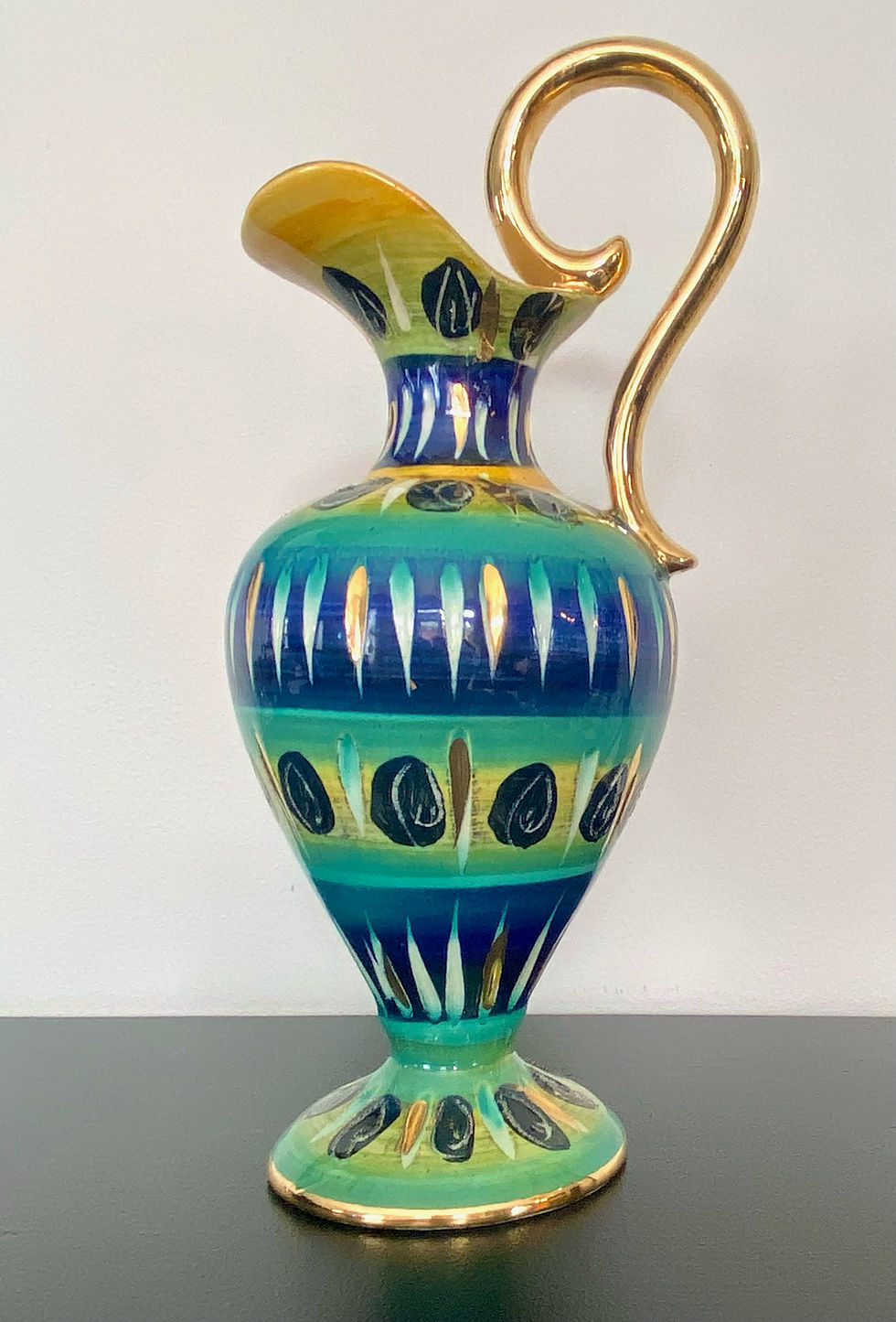 Thumbnail: H. Bequet Quaregnon Ceramic Pitcher | Mid Century