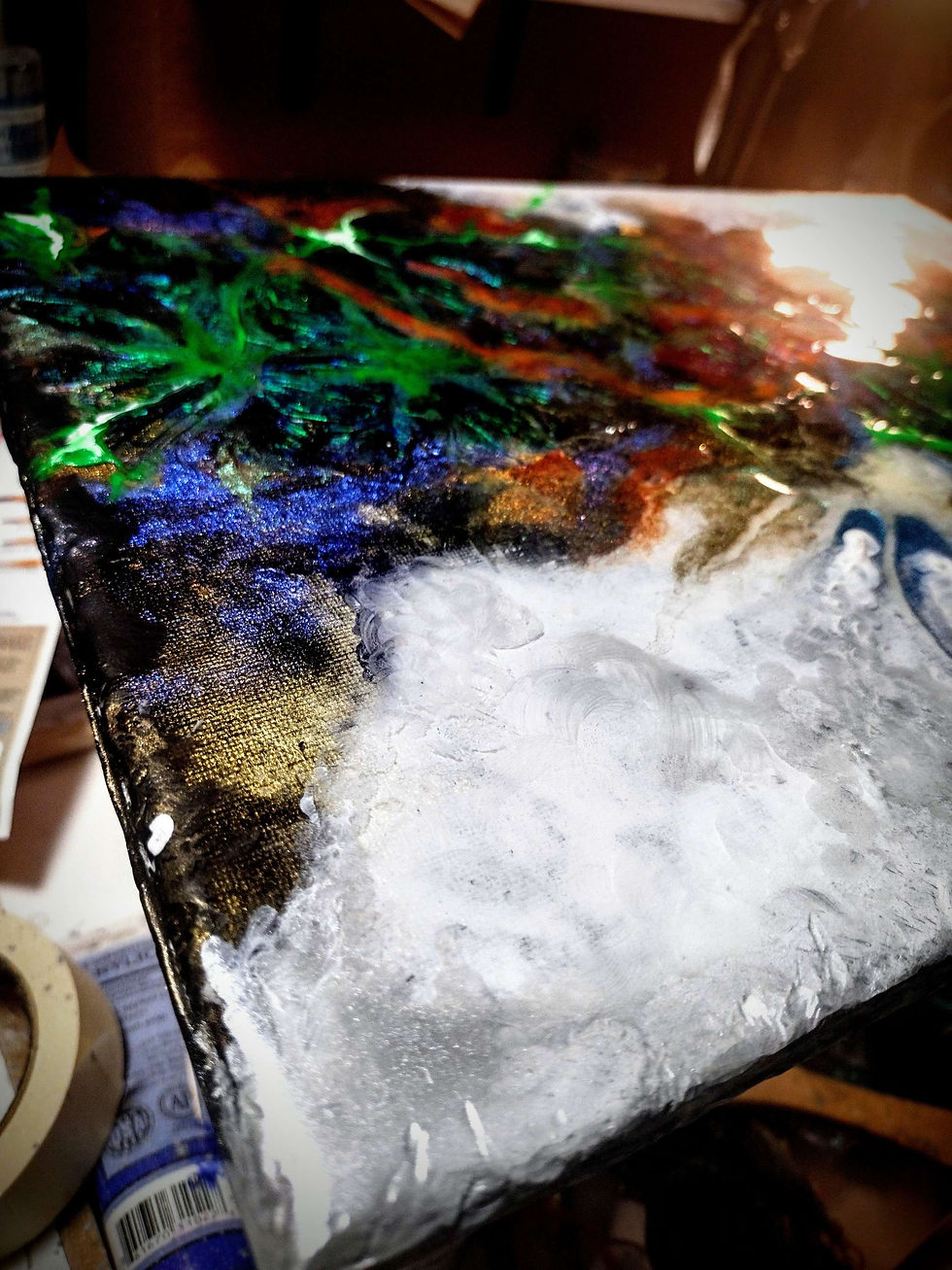 Thumbnail: CherUrLight on stretched canvas Glow in The Dark Color Shifting