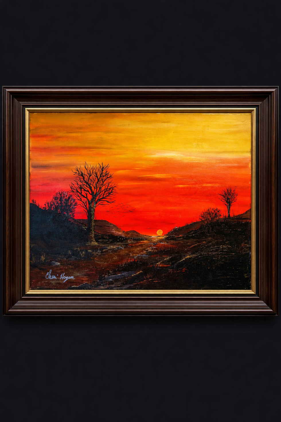 Thumbnail: –Original Sunset Landscape Oil Painting by Cheri Hogan  Top artist 