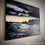 Thumbnail: Fine Art Oil on stretccanvas 20"x16"  Sharp Black, Yellow, sea , cliffs, sunset 