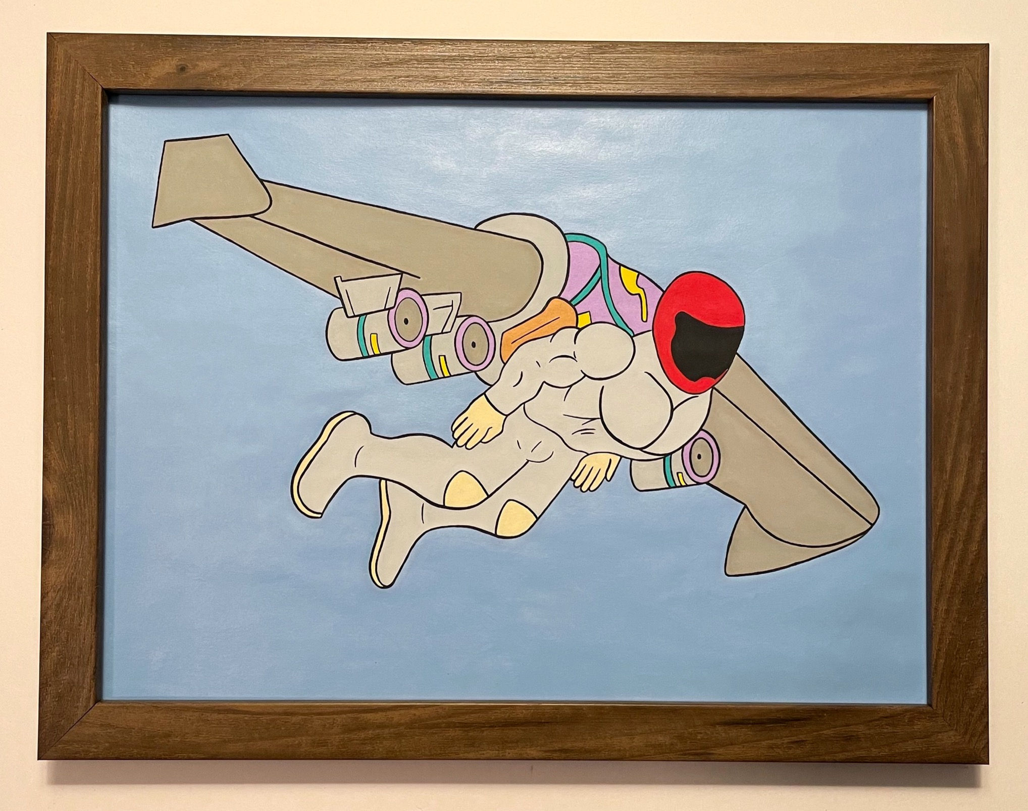 "Jetman" Original Painting 9x12in. (framed)