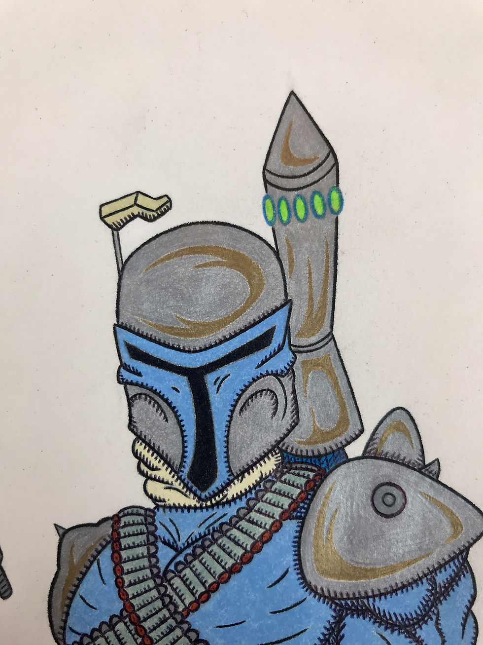 Thumbnail: Original Jango Fett Variant Illustration 9x12in.