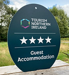 Tourism NI plaque with 4 star award, guest accommodation