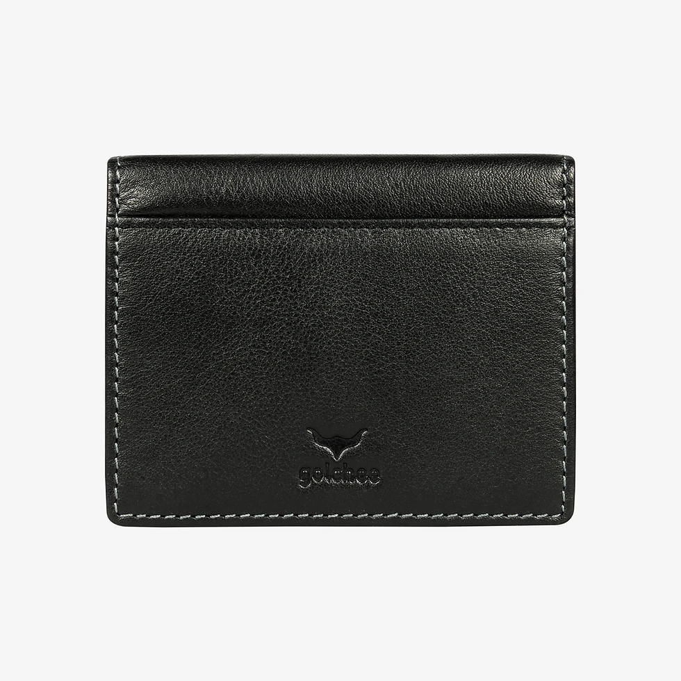 Thumbnail: Card Holder Plus - RFID Blocked - Full Grain Premium Leather - Black