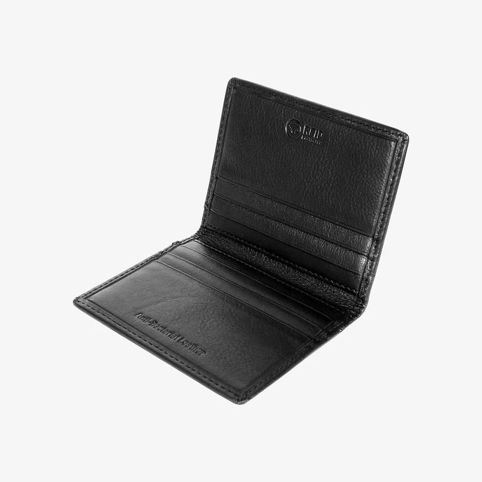 Thumbnail: Card Holder Plus - RFID Blocked - Full Grain Premium Leather - Black