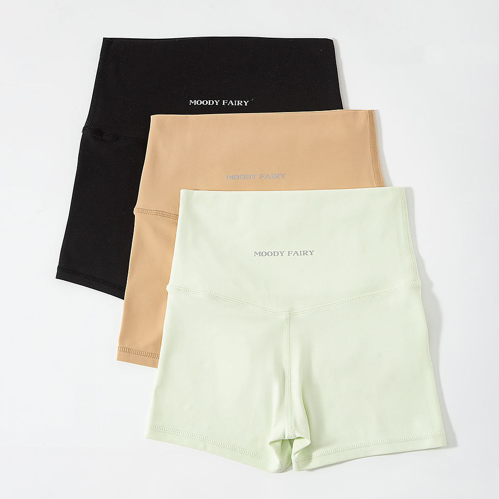 Thumbnail: MOODY FAIRY Ultra-Light One-size Classic-Fit High-Rise Tight Sports Short 3" (Back look with logo)