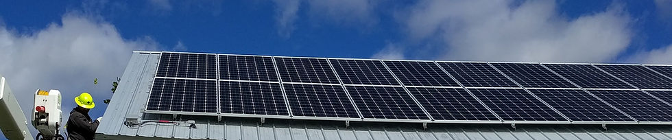Solar Panels with worker
