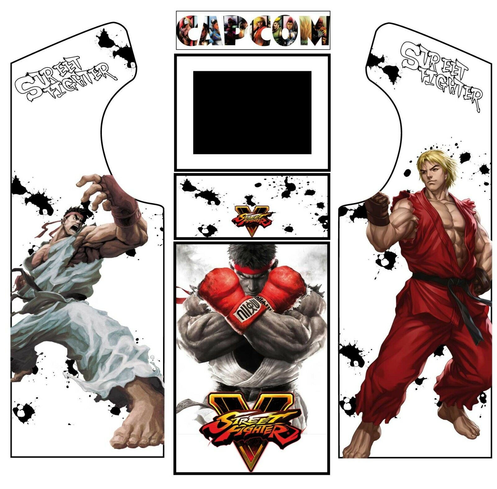 Arcade Essentiel stickers Street Fighter- Modèle 2 / à partir de