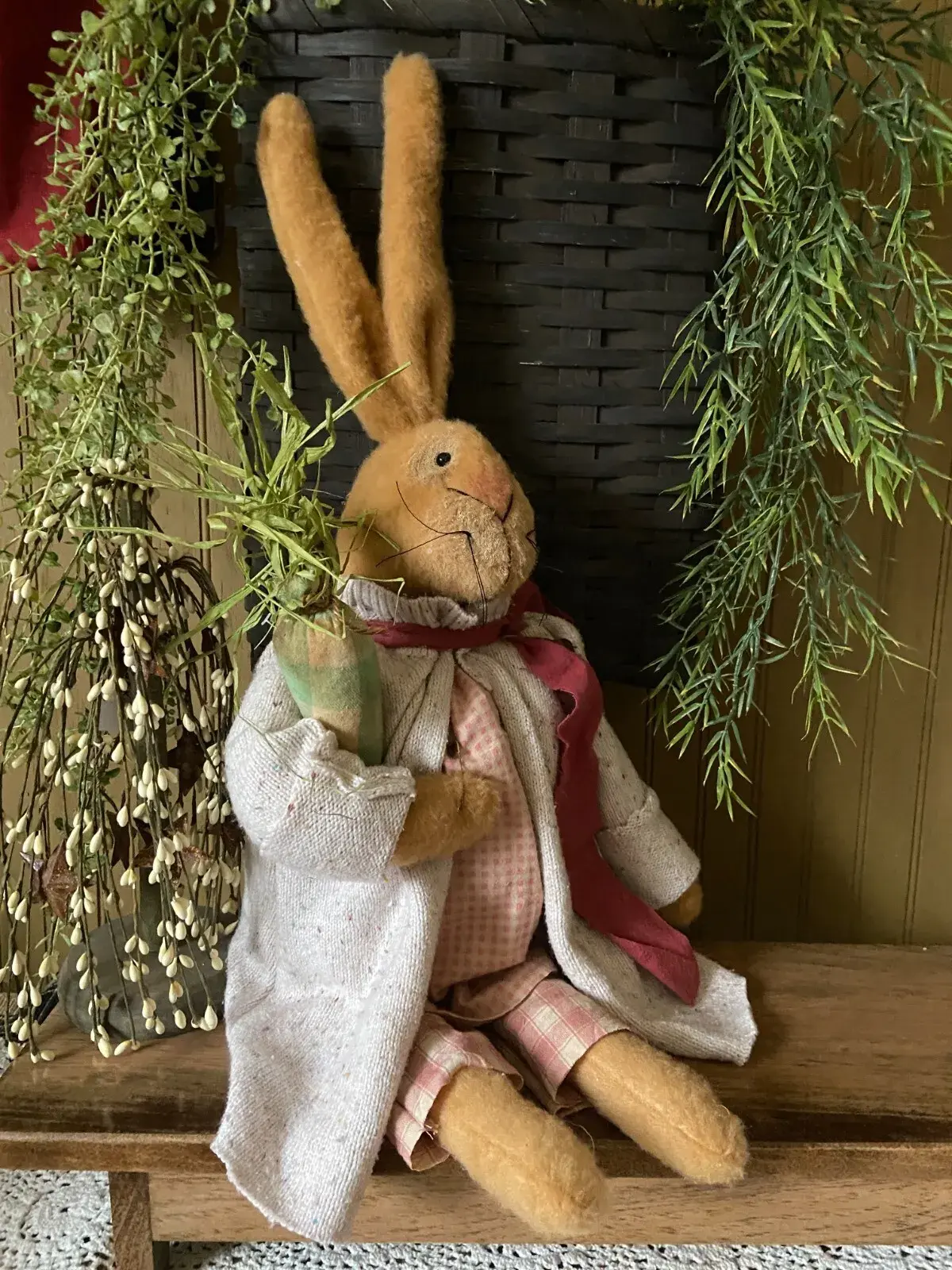 Handcrafted Hanging/Sitting 27" EASTER Bunny