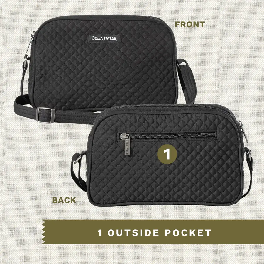 Thumbnail: Bella Taylor Solid Black Simple Crossbody