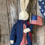 Thumbnail: Handcrafted Patriotic Americana Hanging/Sitting Bunny