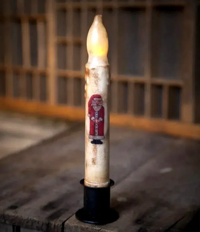 Christmas SANTA Timer Taper Candle
