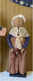 Handcrafted Patriotic 1776 LADY LIBERTY