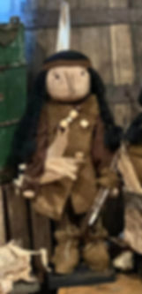 Handcrafted Indian Boy W/ Fur Vest