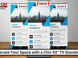 Elevate Your Space with a Chic 43" TV Standee