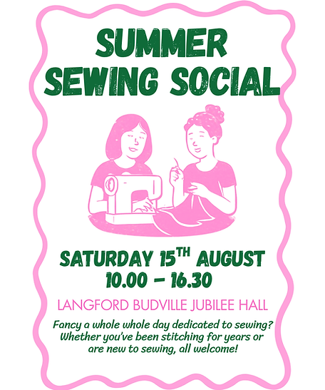 Social sewing group poster