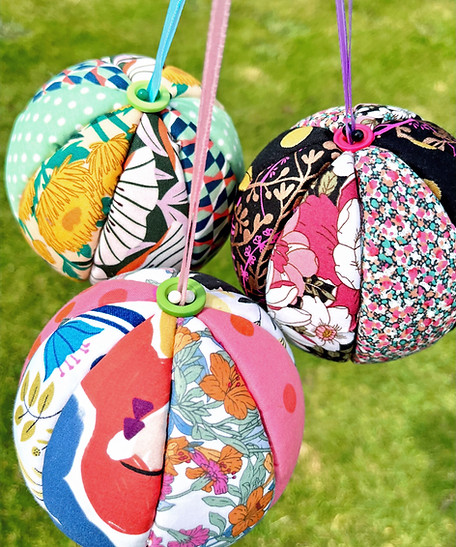 Sustainable crafting fabric baubles