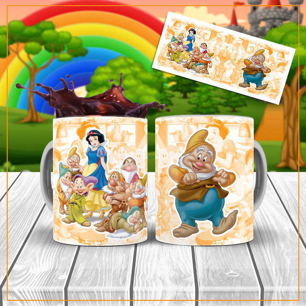 Miniatura: Caneca Branca de Neve e Anões