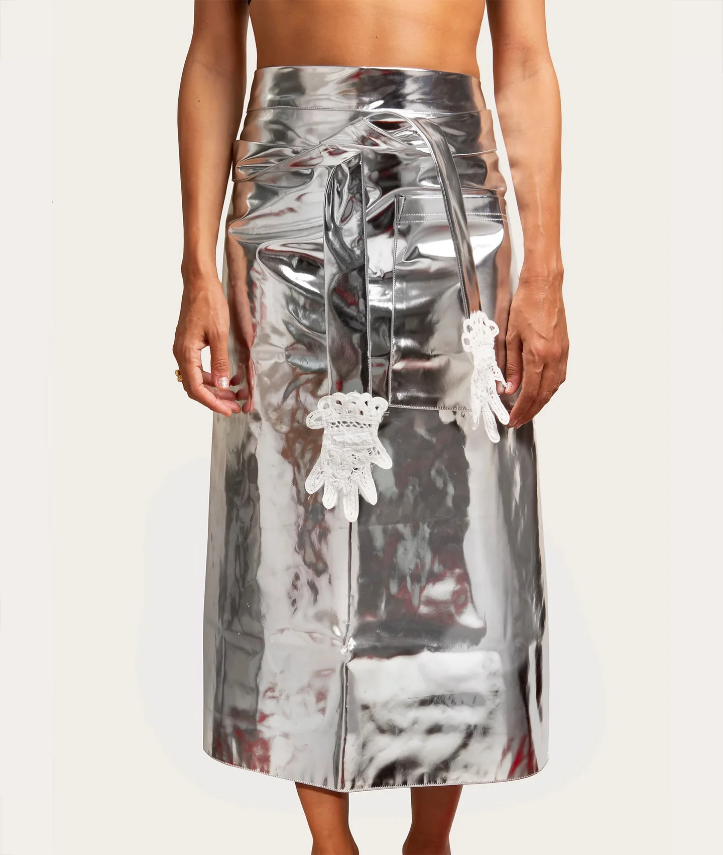 Homebody and Hostess Gift Guide Silver Chrome Apron