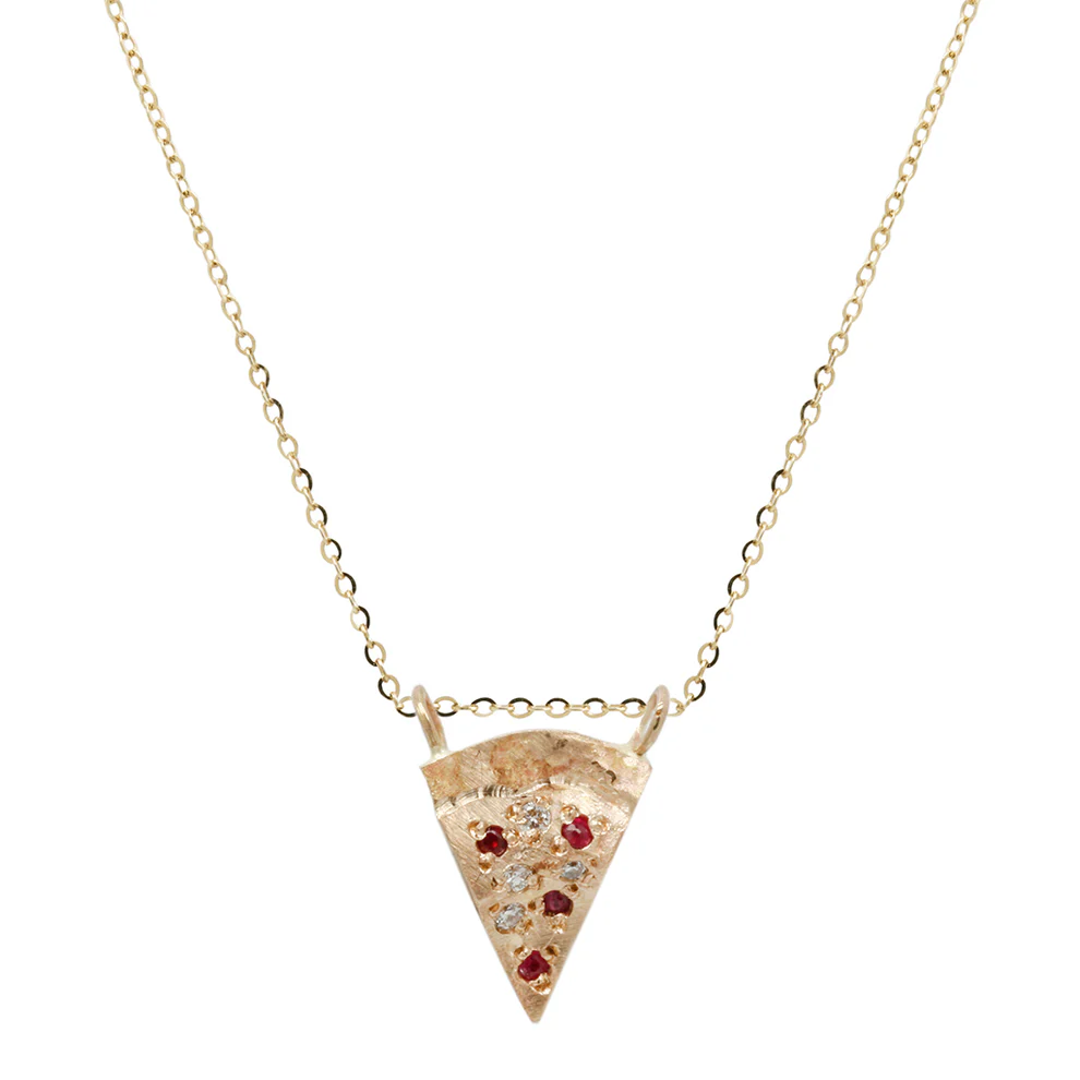 Pepperoni Pizza Necklace Valentine's Day Pizza Date