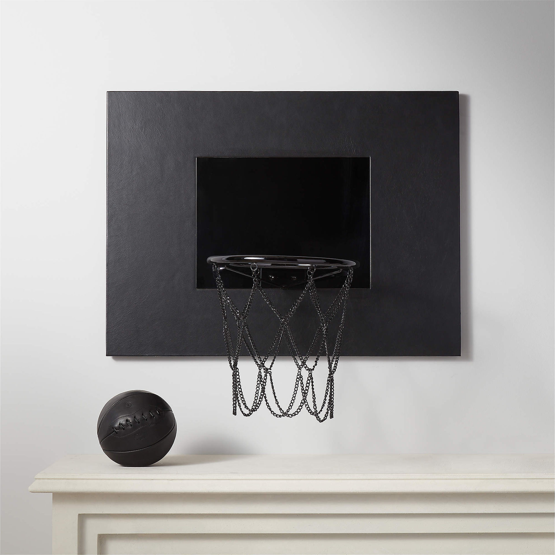 Men's Gift Guide Black Leather Basketball Hoop