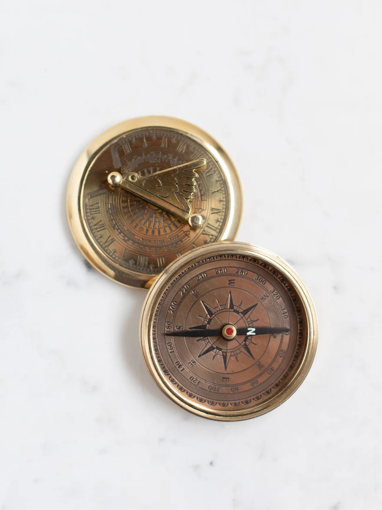 Valentine's Day Gift Idea for Him Brass Compass
