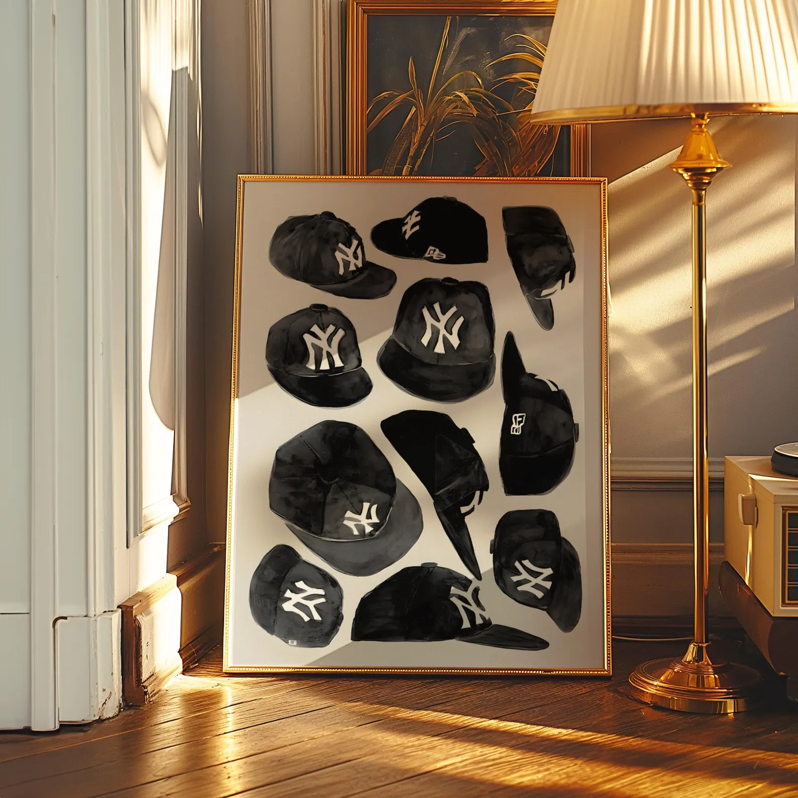Baseball Hat Art Men's Gift Guide Work Hard Play Harder