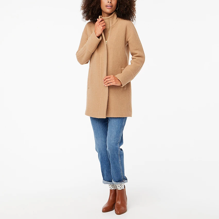 Zip front coat