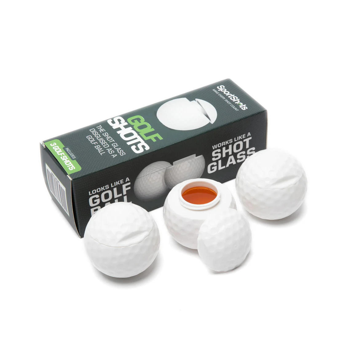 Golf Ball Shot Glasses Men's Gift Guide Work Hard Play Harder