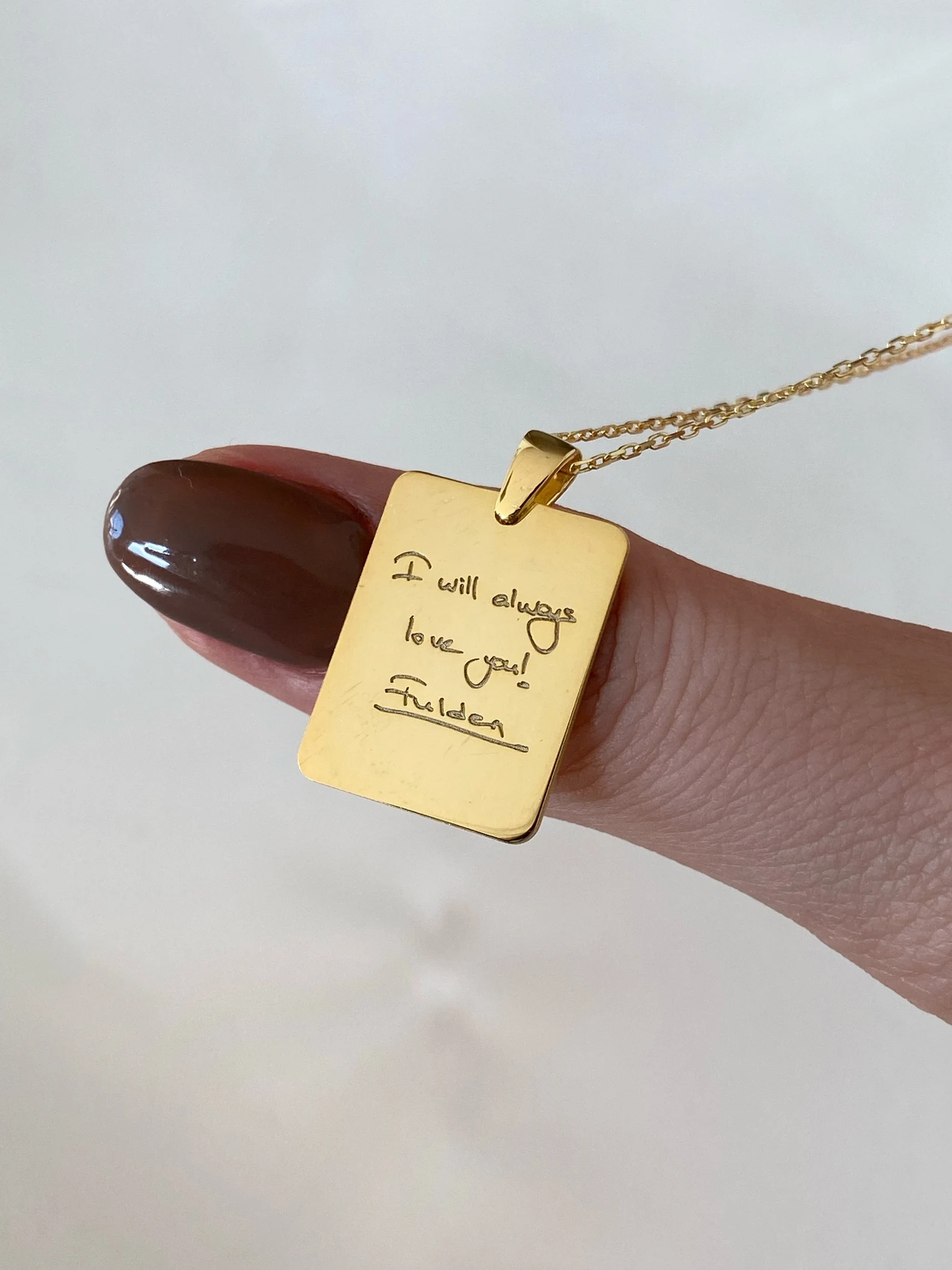 Women's Jewelry Gift Guide Handwriting Necklace