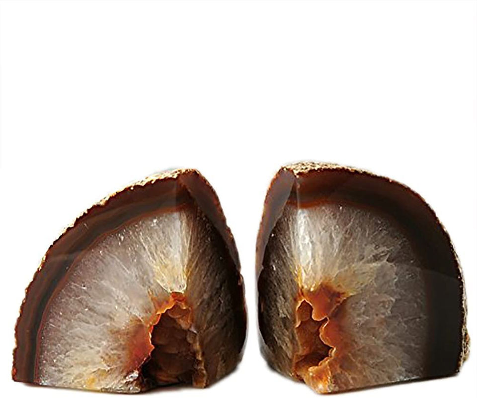 Geode Natural Stone Bookends