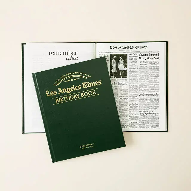 Los Angeles Times Newspaper Birthday Book