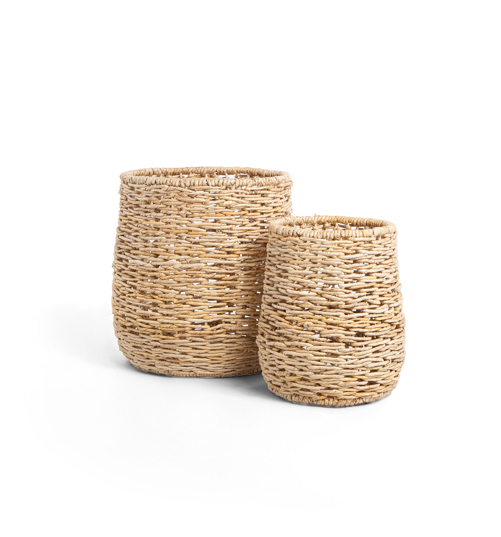 Collectables Dekokorb-Set Raung, rund, natur, 2 tlg.