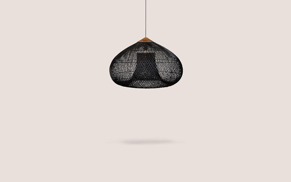 Miniaturbild: Drum Lampe, 80x80x51cm, Kulit