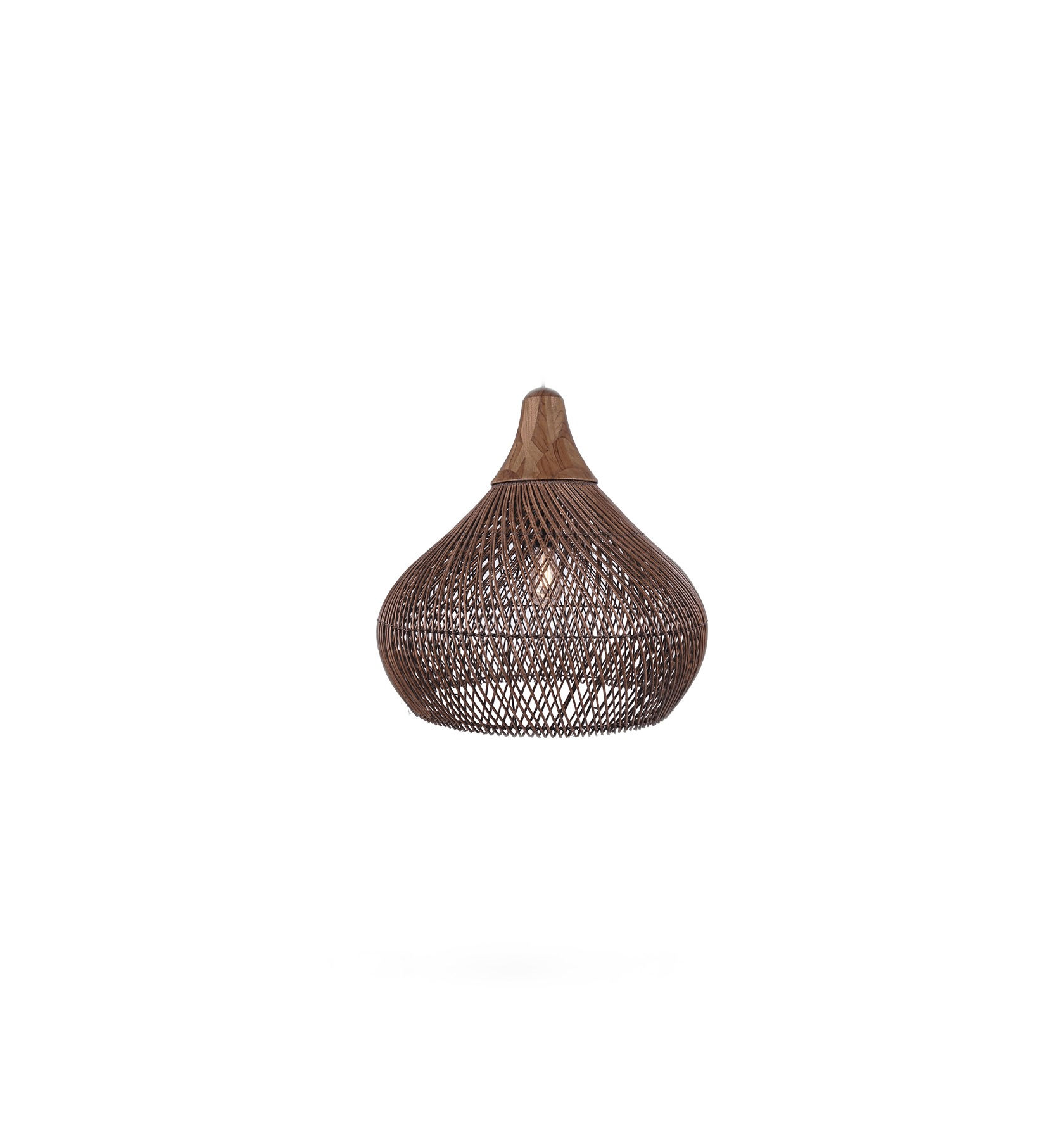 Bell Lampe, 50x50x50cm, Braun