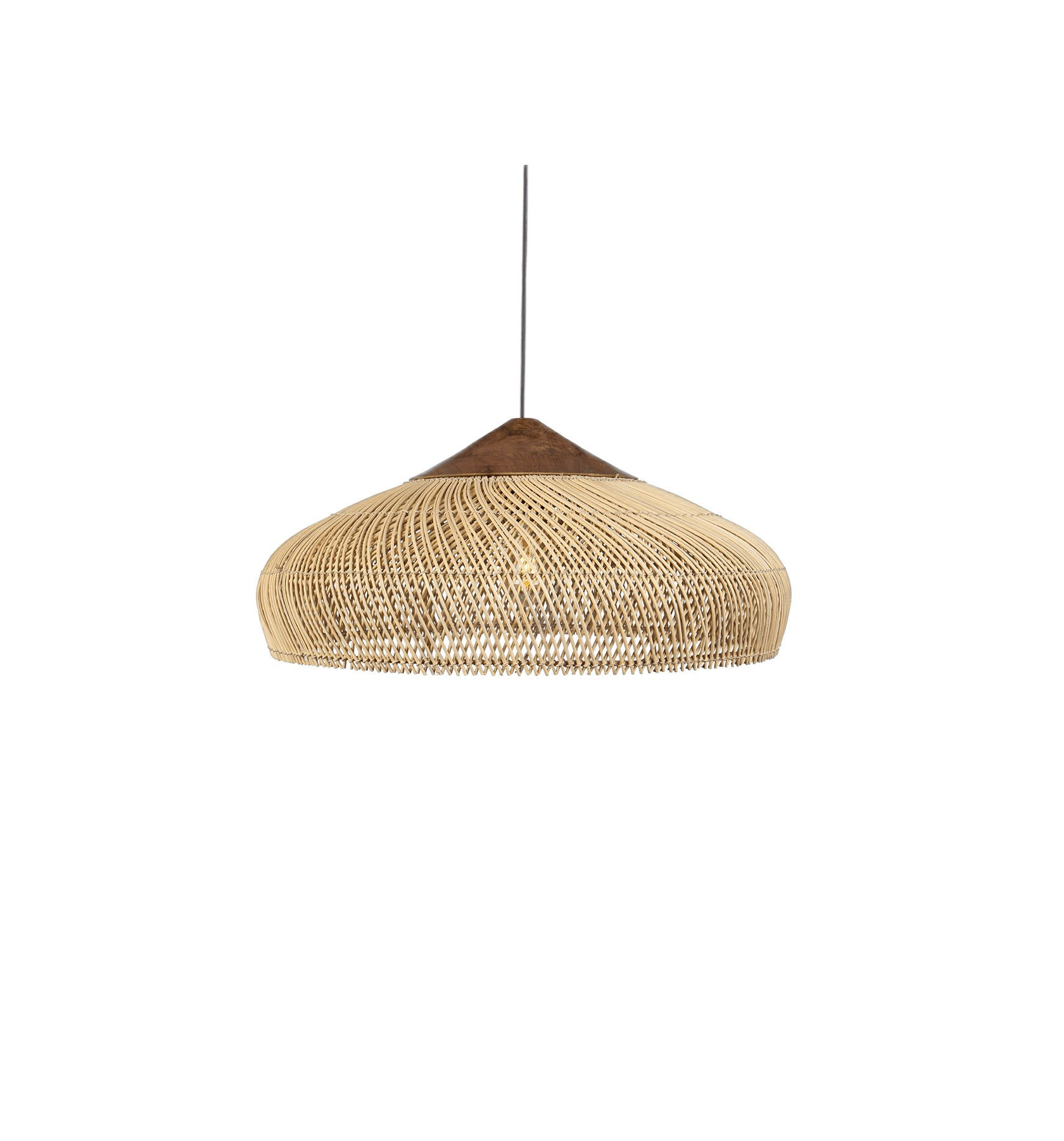 Banjo Lampe, 65x65x30cm, Natur