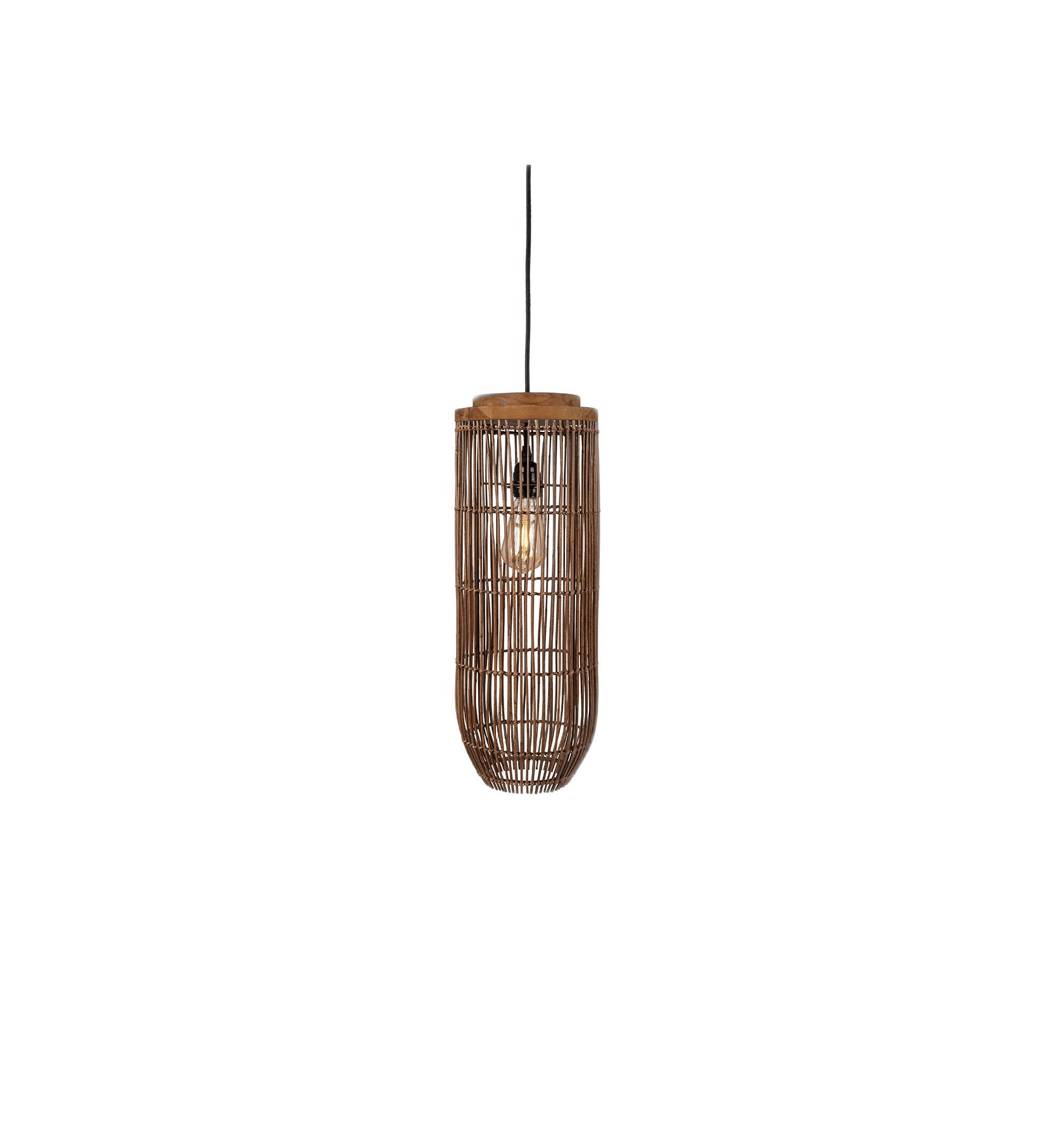 Tub Hängelampe, 20x20x55cm, Braun