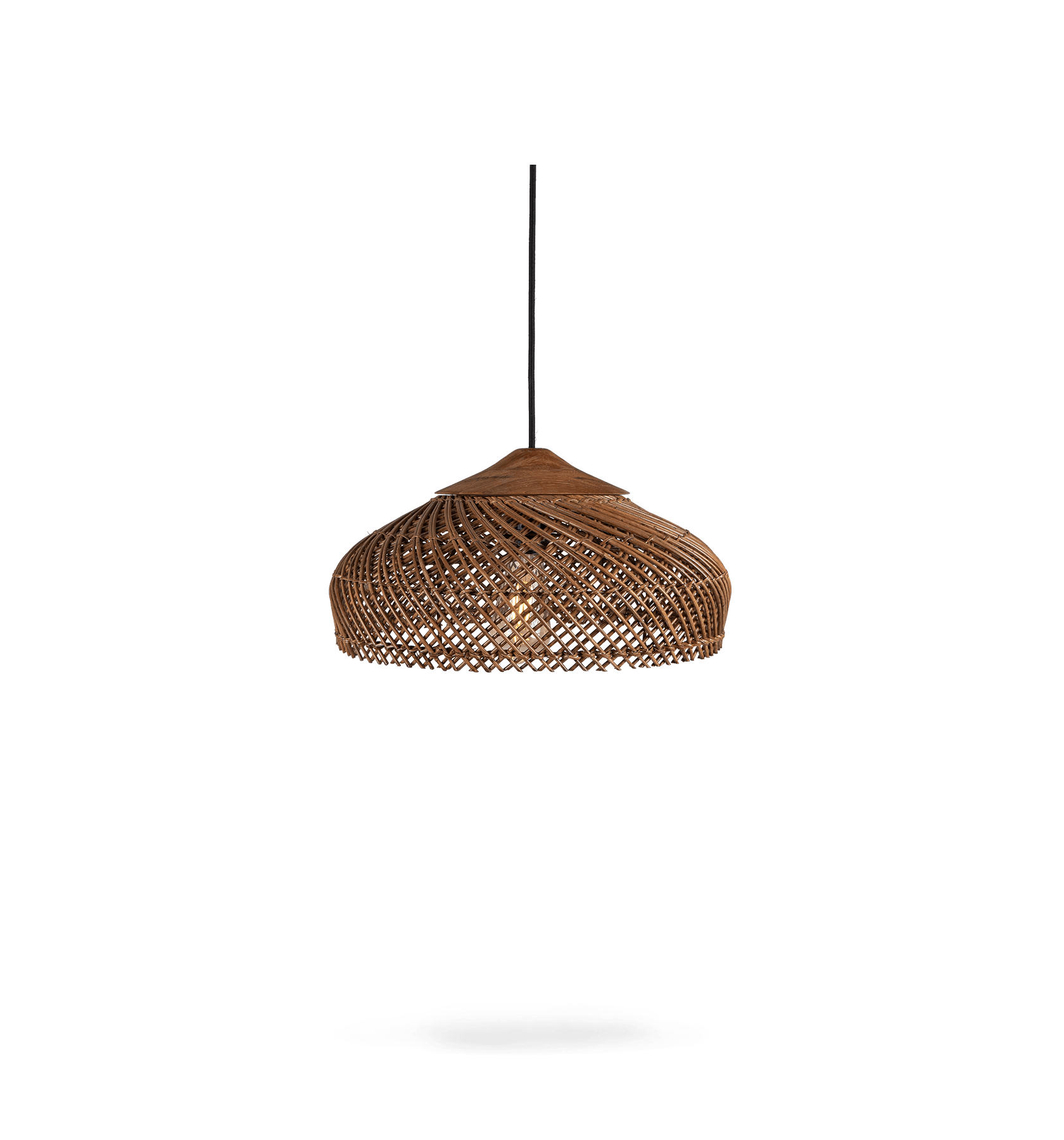 Banjo Lampe, 40x40x19cm, Braun