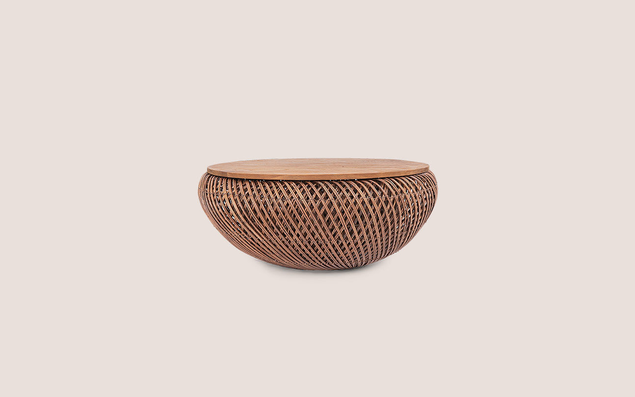 Wave Couchtisch Braun, 100x100x36cm
