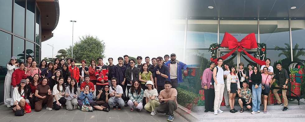 The Sang Y team from both the Hanoi and Ho Chi Minh City offices on their 2D1N trip