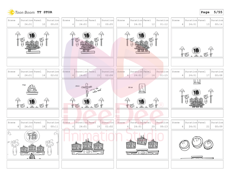 Dễ dàng thuộc tên các đồ vật trên bàn thờ bằng minh họa trực quan