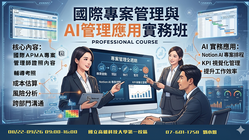 國際專案管理與AI管理應用實務班第01期