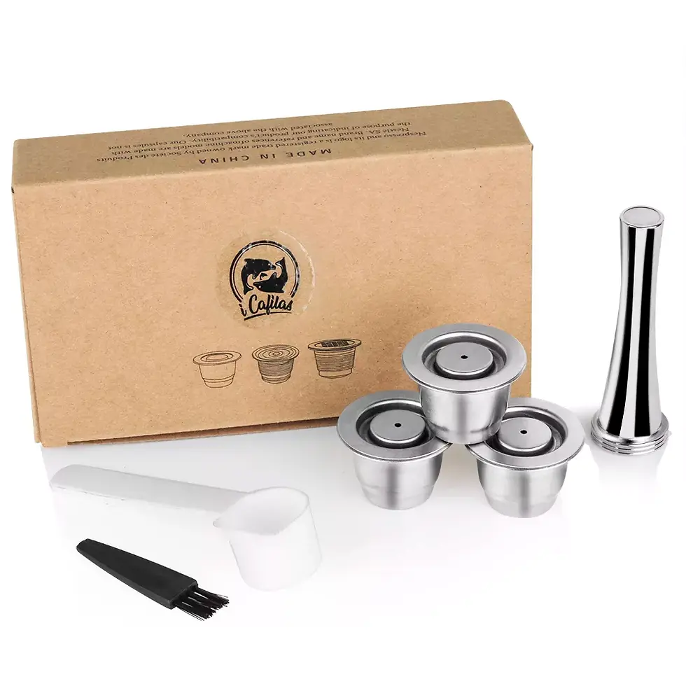 Thumbnail: Icafilas for Nespresso Reusable Coffee Capsule Stainless Steel Refillable Filte