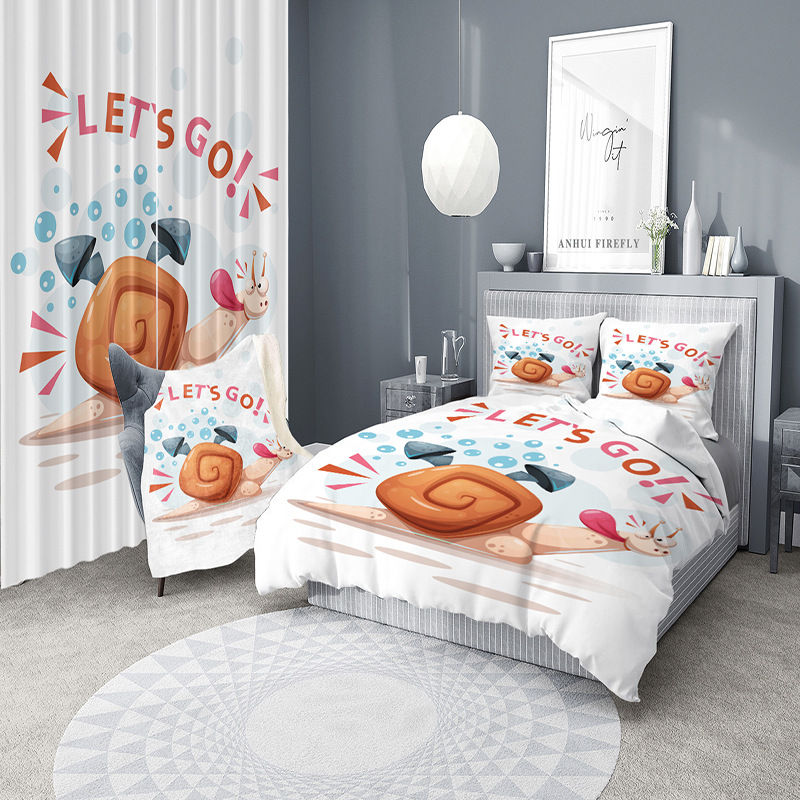 Thumbnail: 3D Printed Flower Plant Custom Duvet Cover With Blackout Curtain Bedding Set