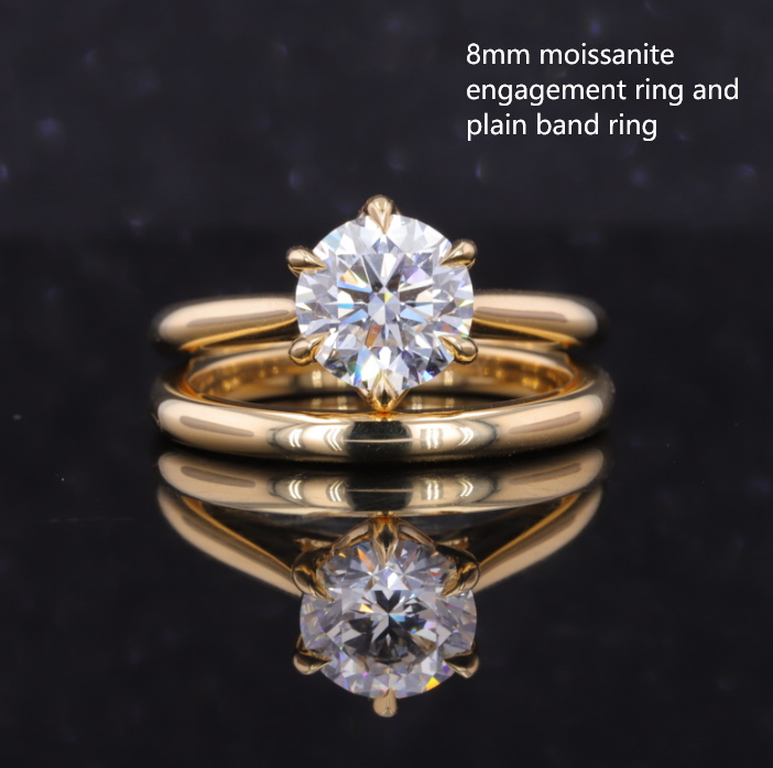 Thumbnail: Starsgem Diamond Wedding Ring Woman Silver 10K 14K 18K Fine Jewelry Moissanite