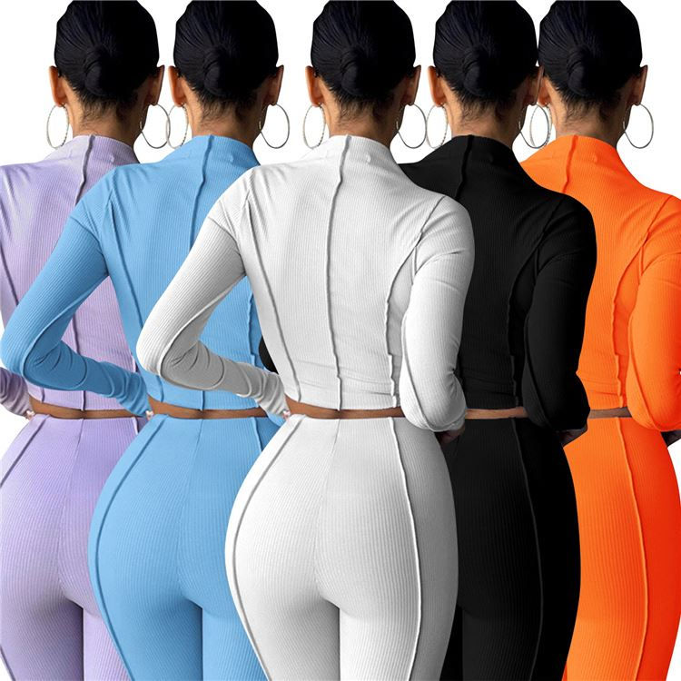 Thumbnail: Designer Clothes Famous Brands Women Turtleneck Casual 2 Piece S