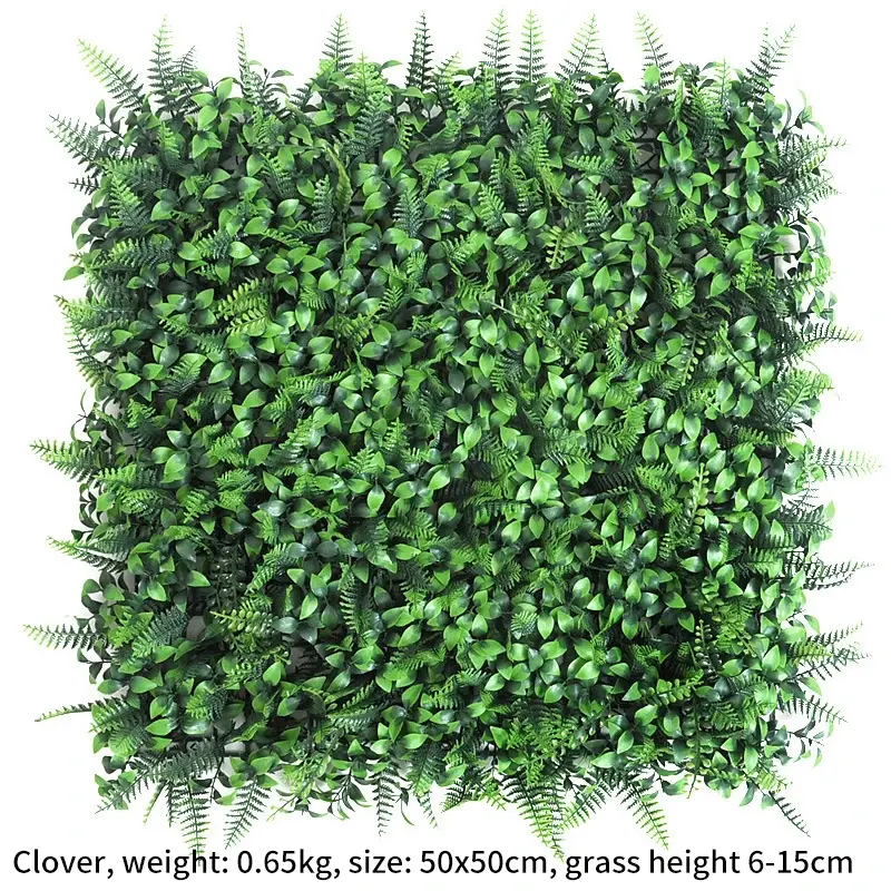 Thumbnail: 50x50CM 3D Artificial Plant Wall Panel Plastic Outdoor Green Lawn DI