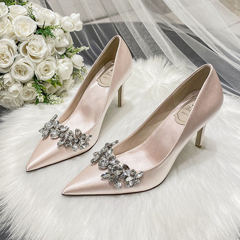 Thumbnail: Women Spring Autumn High Heel Stilettos Female Pointedpagne Pumps