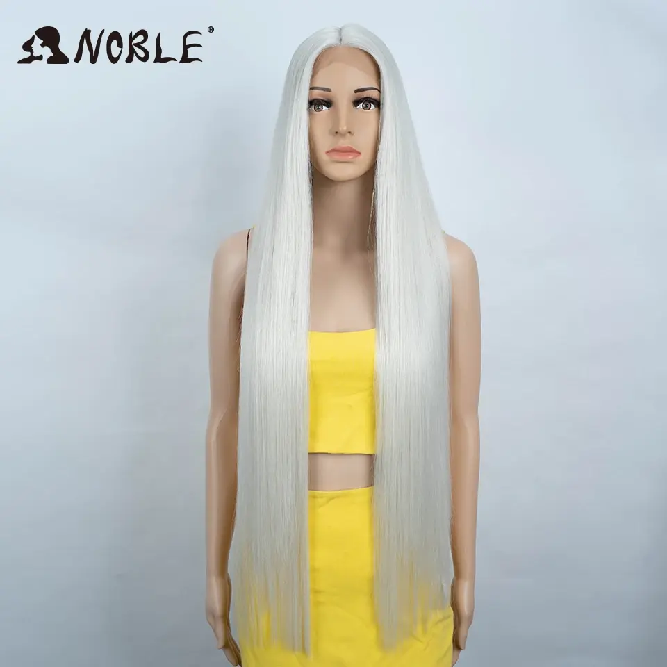 Thumbnail: Noble Lace Front Wig 38 Inch Red Wig Long Straight Lace Wig Blo
