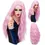 Thumbnail: MSIWIGS 70CM Long Pink Wavy Wigs Cosplay Lolita Synthetic Women